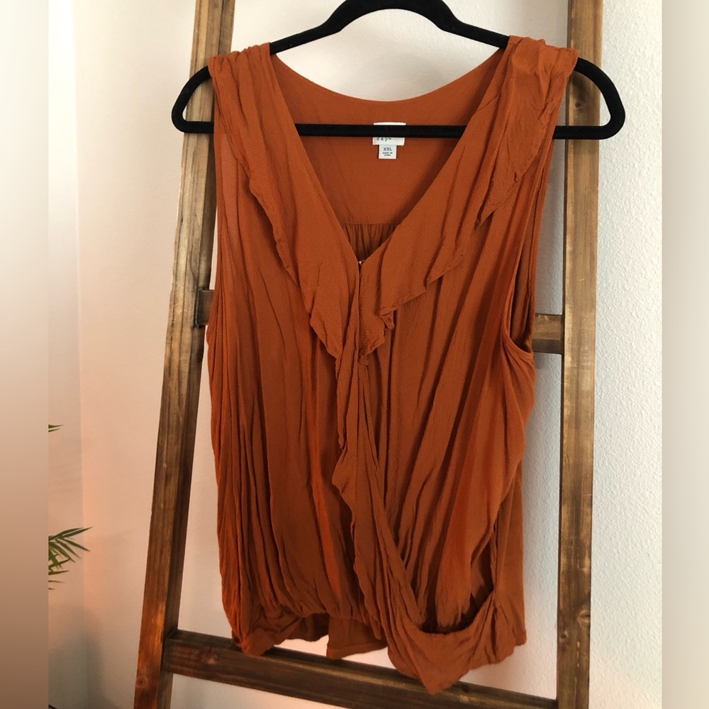 Burnt Orange tank blouse